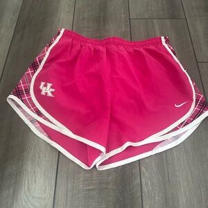 Nike Women's university of Kentucky Pink Plaid Trim Athletic Shorts